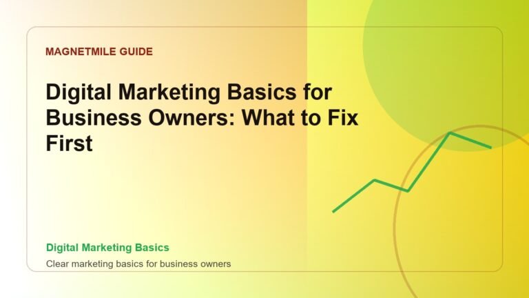 Digital Marketing Basics for Business Owners: What to Fix First